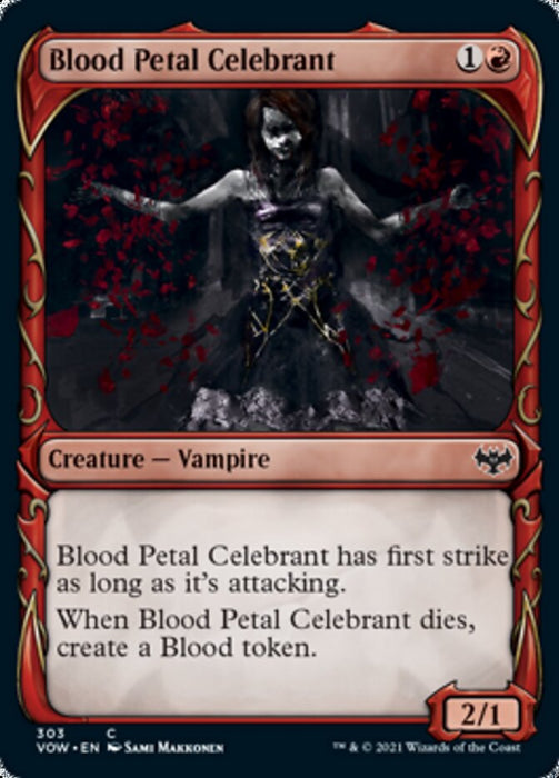 Blood Petal Celebrant (Showcase Fang Frame) [Innistrad: Crimson Vow]