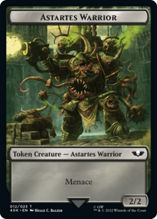 Astartes Warrior // Plaguebearer of Nurgle Double-Sided (Surge Foil) [Warhammer 40,000 Tokens]