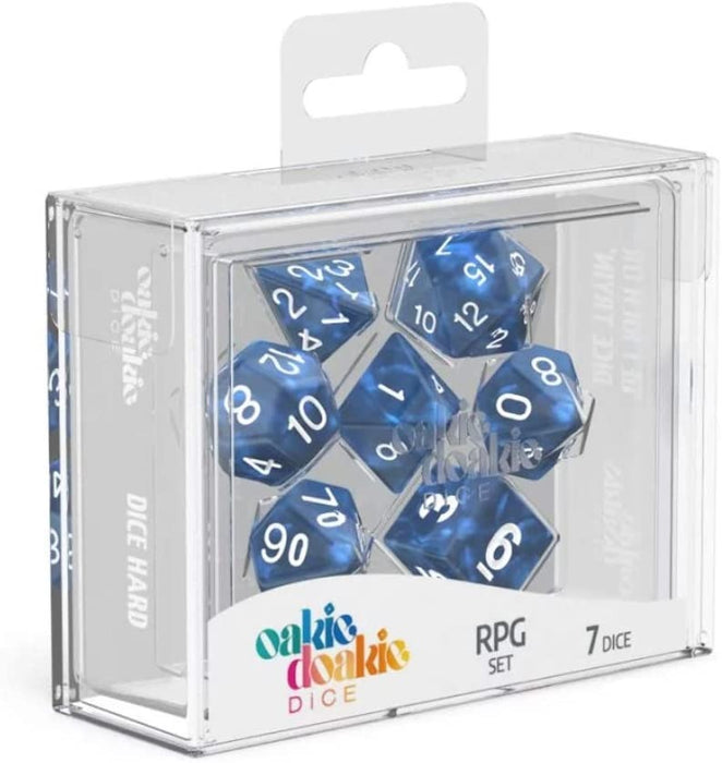 Oakie Doakie - 7-Die Set Marble: Blue