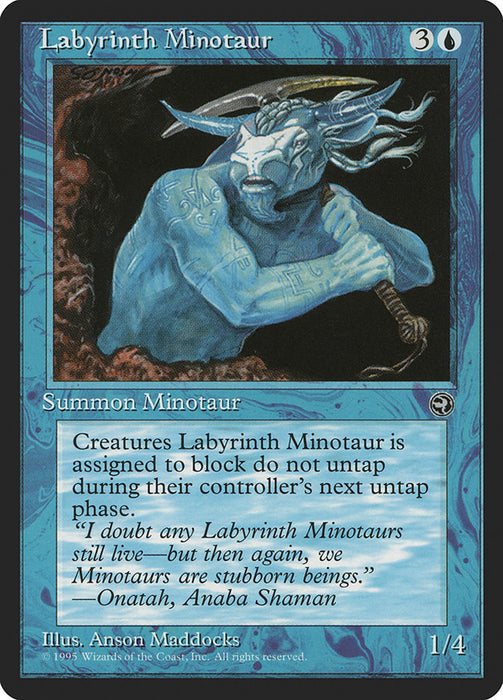 Labyrinth Minotaur (Onatah Flavor Text) [Homelands]