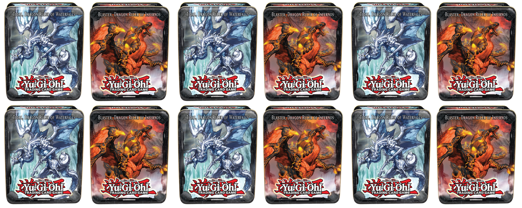 Collector's Tin Display (Blaster, Dragon Ruler of Infernos & Tidal, Dragon Ruler of Waterfalls)