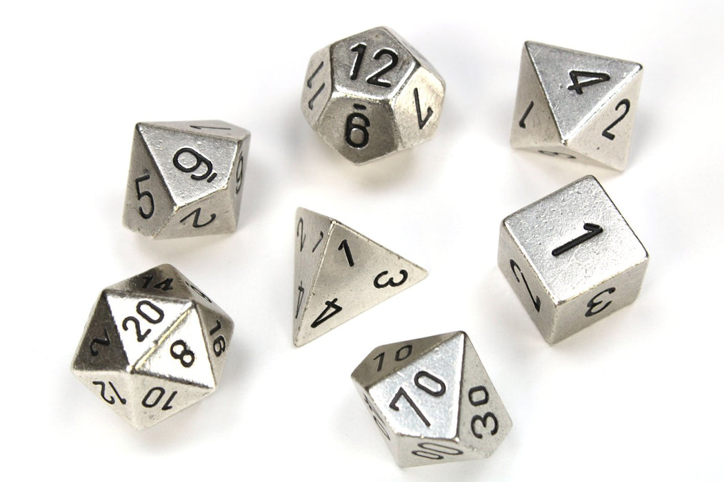 Chessex - 7-Die Set Metal: Silver