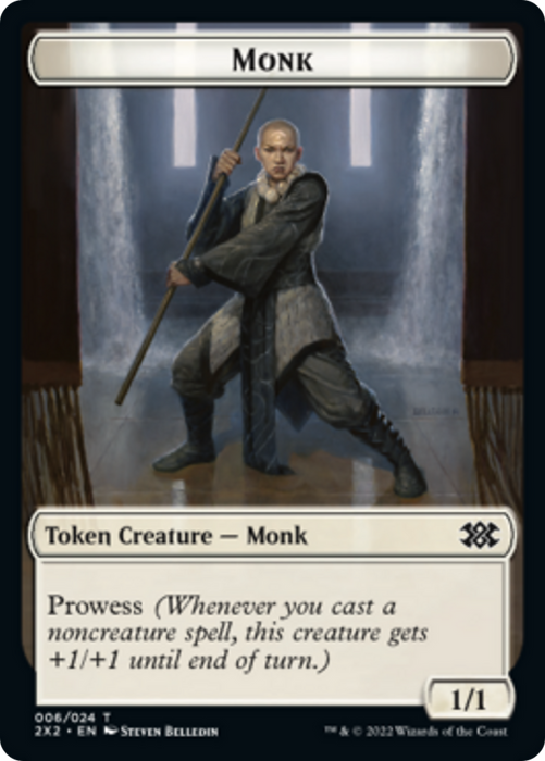 Faerie Rogue // Monk Double-sided Token [Double Masters 2022 Tokens]