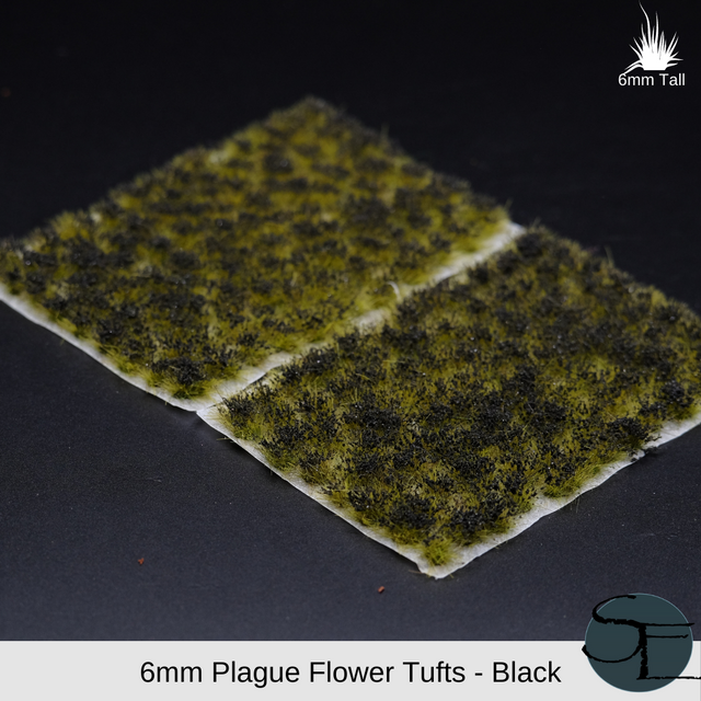 Shadow's Edge Tufts - 6mm Plague Self-Adhesive Tufts: Black
