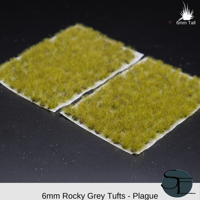 Shadow's Edge Tufts - 6mm Plague Self-Adhesive Tufts: Rocky Grey Natural