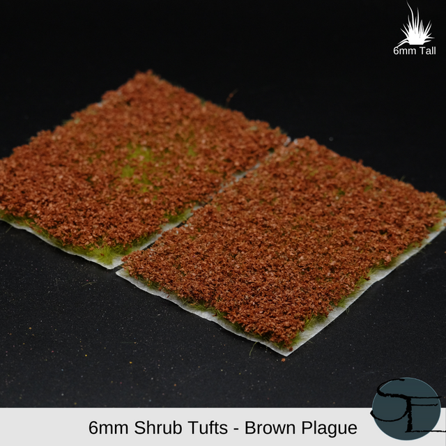 Shadow's Edge Tufts - 6mm Plague Self-Adhesive Tufts: Brown Shrub