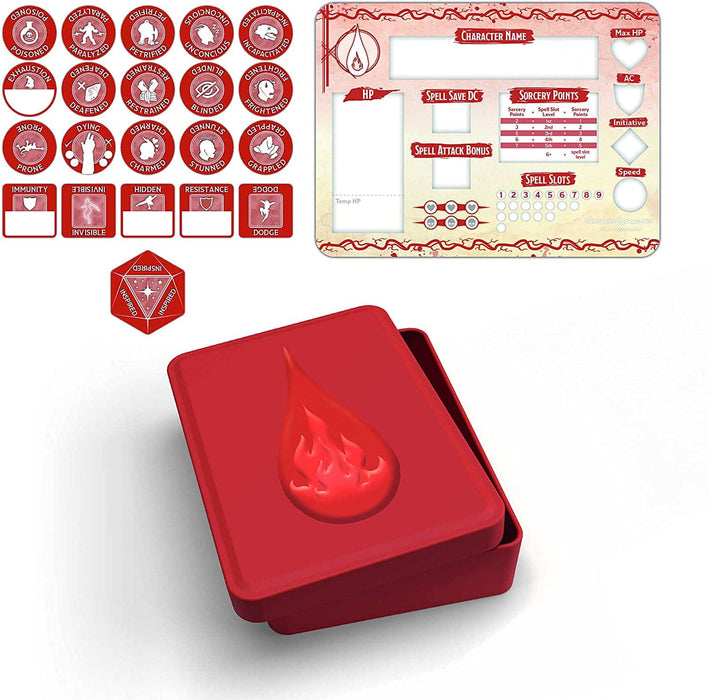 D&D 5th Edition: Token Set- Sorcerer Set (Player Board & 22 tokens)