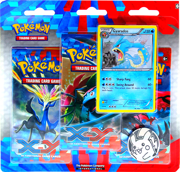 XY - 3-Pack Blister (Gyarados) (Promo Card Not Centered)