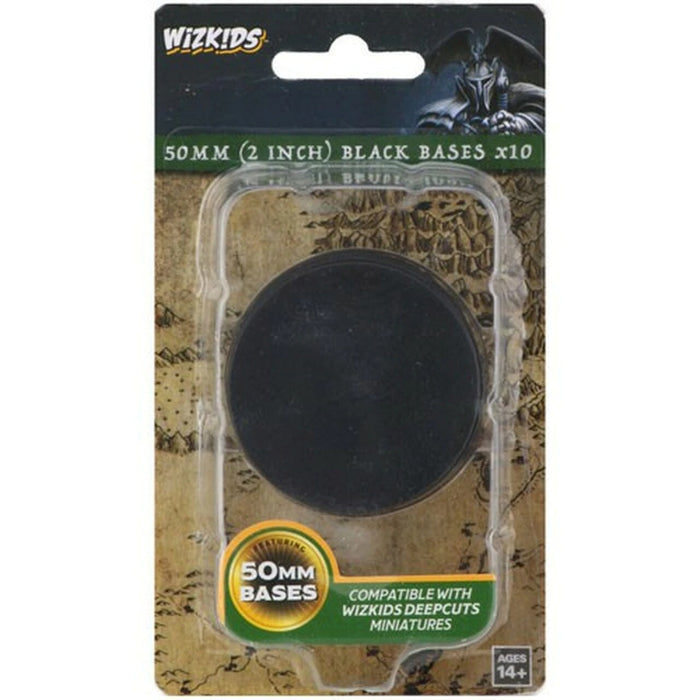 D&D Supplies - Black 50mm Round Bases (10ct)