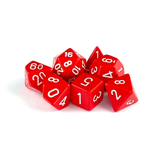 Chessex - 7-Die Set Opaque: Red/White