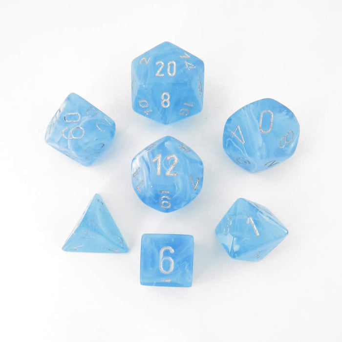 Chessex - 7-Die Set Luminary: Sky/Silver