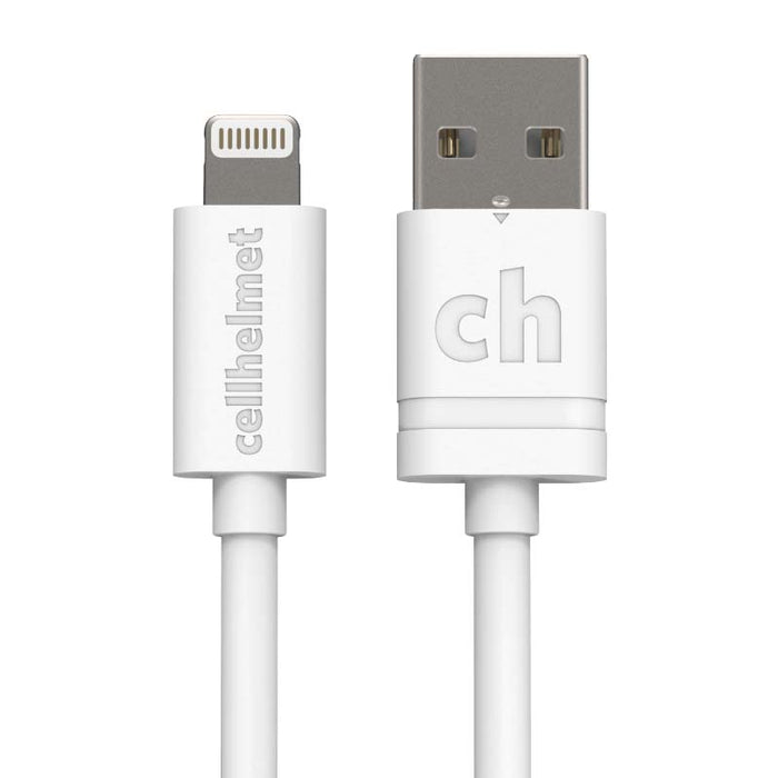 Cellhelmet Round 10ft Lightning Data & Charge Cable (White)