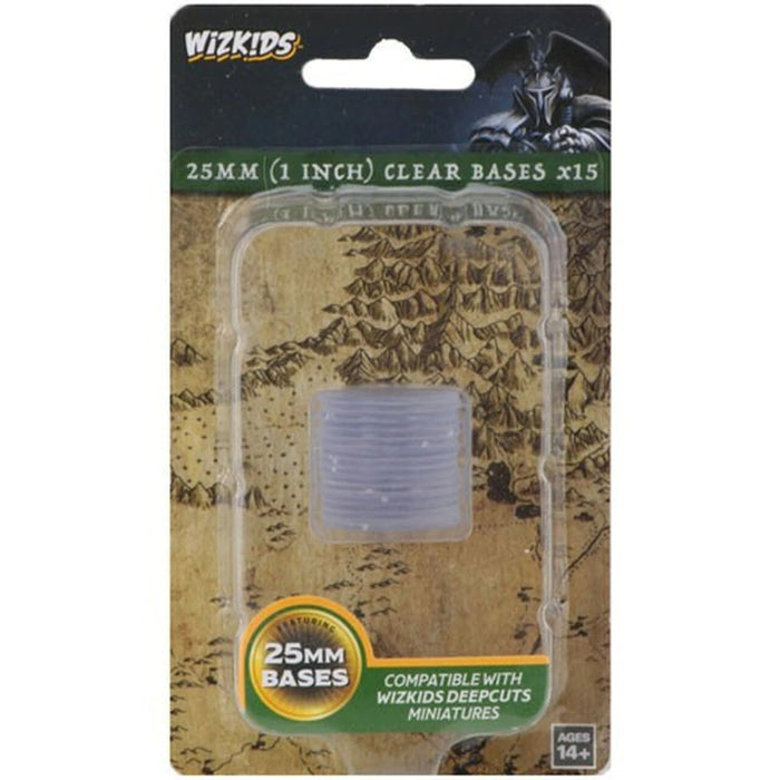 D&D Supplies - Clear 25mm Round Bases (15ct)