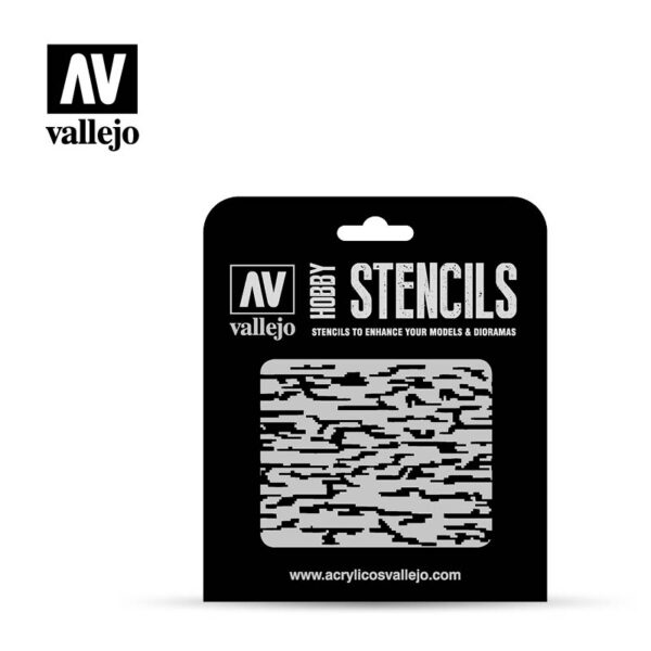 Vallejo Hobby Stencils - Pixelated Modern Camo