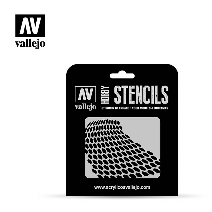 Vallejo Hobby Stencils - Distorted Honeycomb