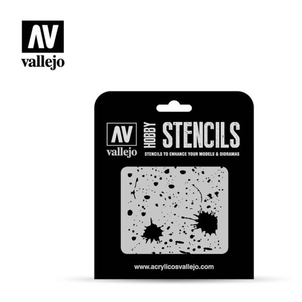 Vallejo Hobby Stencils - Splash & Stains