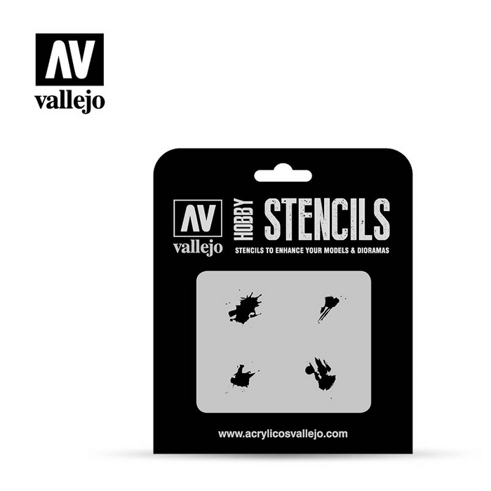 Vallejo Hobby Stencils - Petrol Stains