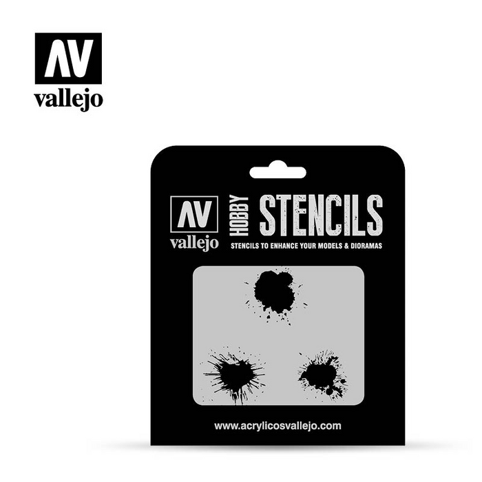 Vallejo Hobby Stencils - Paint Stains