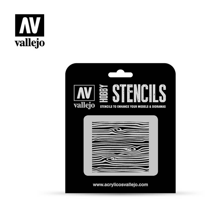 Vallejo Hobby Stencils - Wood Texture #2