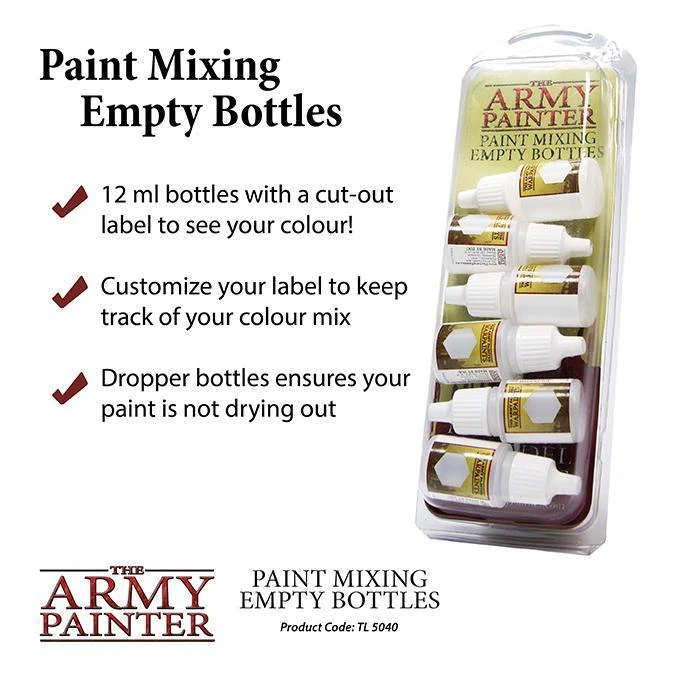 Army Painter: Tools - Paint Mixing Empty Bottles