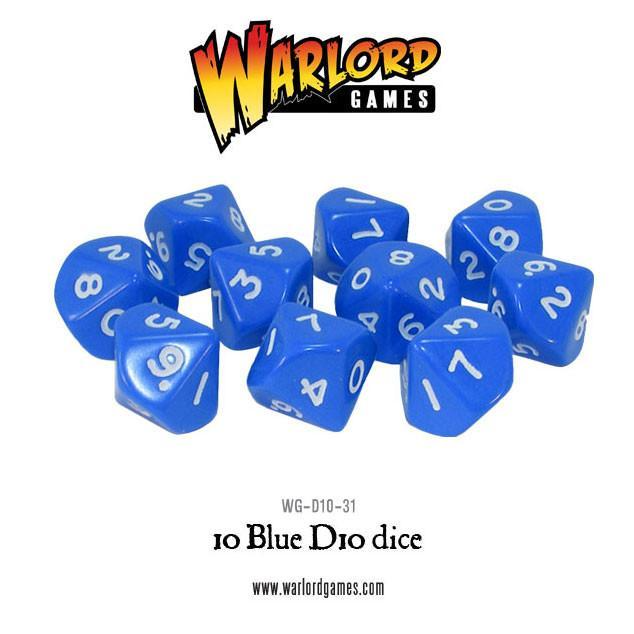 Warlord: Dice - Blue D10 (10 pack)