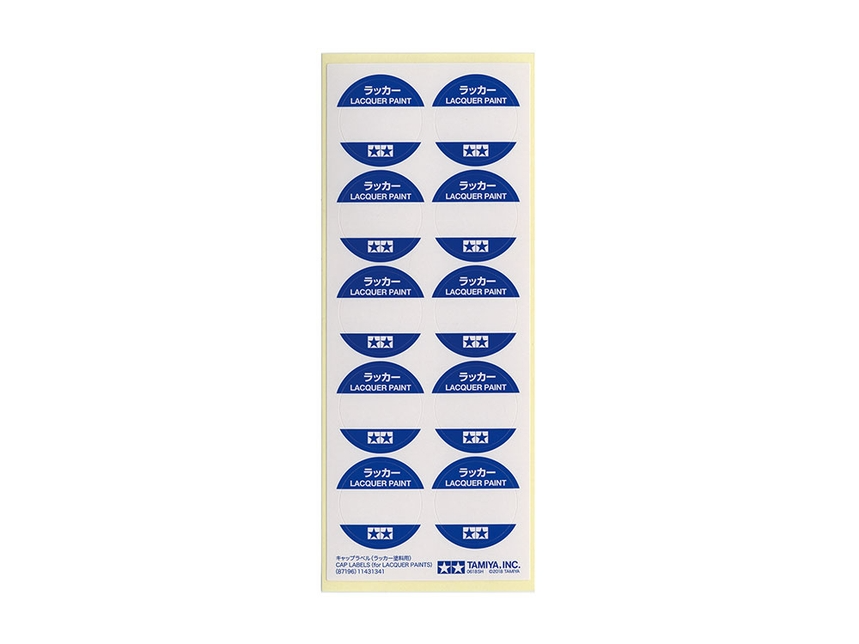 Tamiya Supplies - Cap Labels (Lacquer Paints)