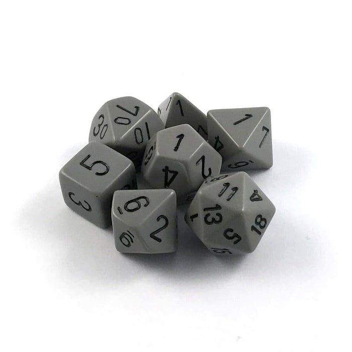 Chessex - 7-Die Set Opaque: Dark Grey/Black