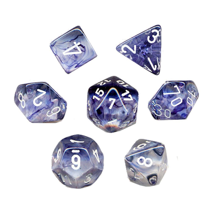 Chessex - 7-Die Set Nebula: Black/White