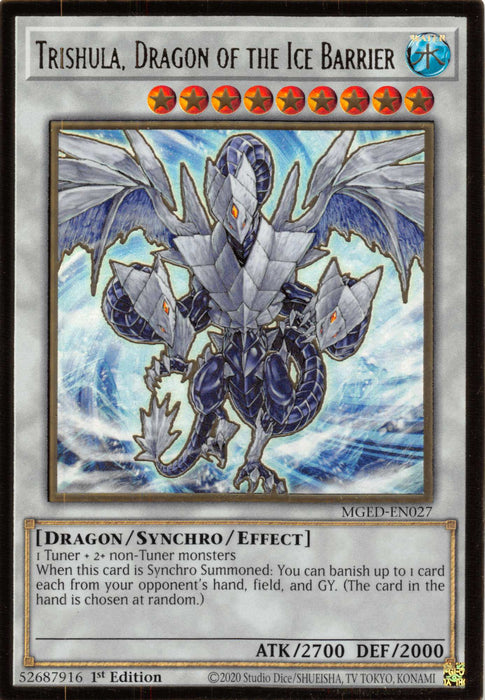 Trishula, Dragon of the Ice Barrier [MGED-EN027] Gold Rare