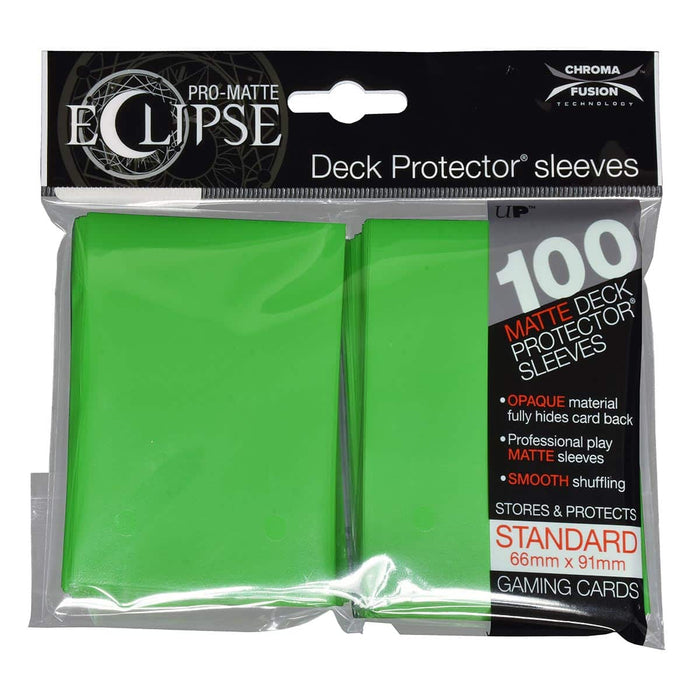 Matte Eclipse Lime Green Sleeves (100) - Ultra Pro Sleeves