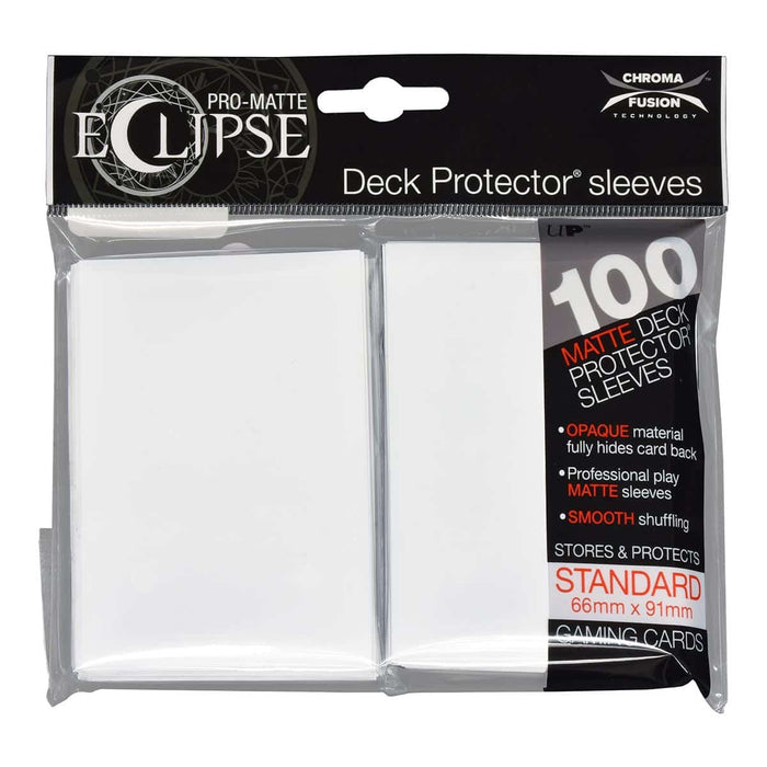 Matte Eclipse Arctic White Sleeves (100) - Ultra Pro Sleeves