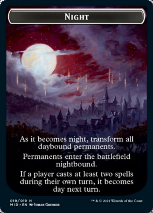 Day // Night Double-sided Token [Innistrad: Midnight Hunt Tokens]