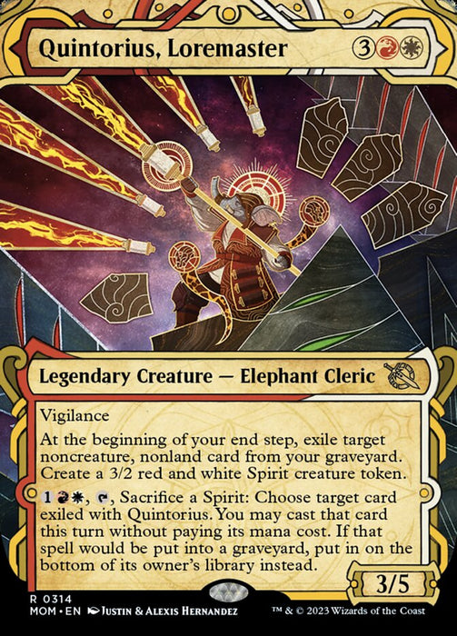 Quintorius, Loremaster (Showcase Planar Booster Fun) [March of the Machine]