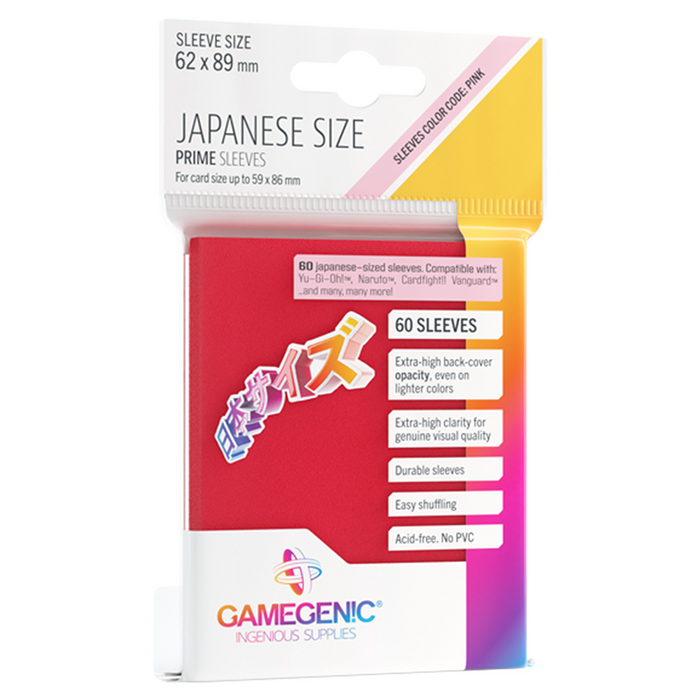 Gamegenic - Card Sleeves:  Japanese Size Red