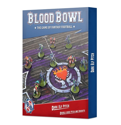 Blood Bowl - Dark Elf Team Pitch and Dugout