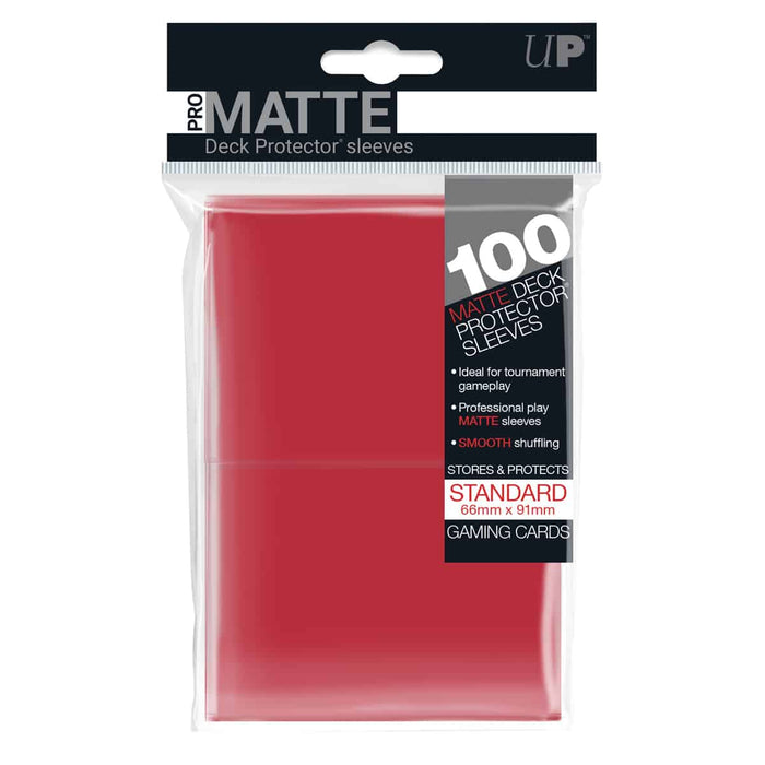 Matte Red Sleeves (100) - Ultra Pro Sleeves