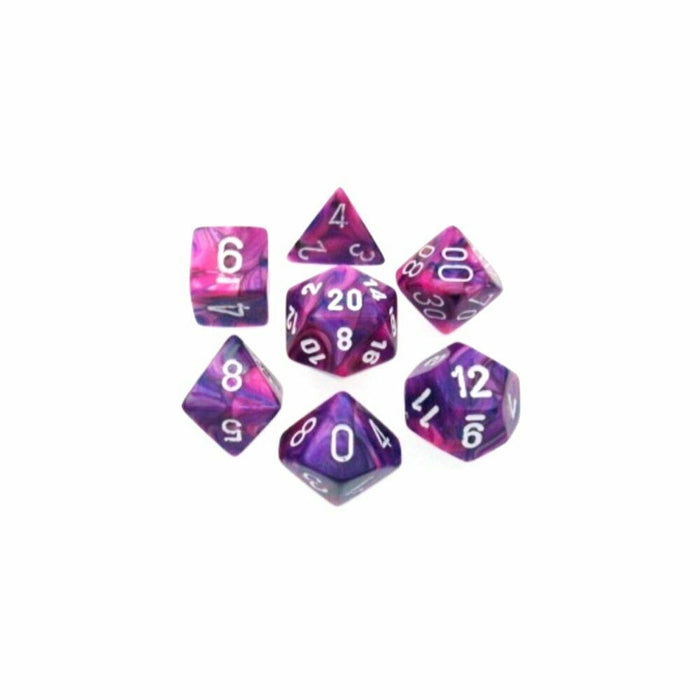 Chessex - 7-Die Set Festive: Violet/White