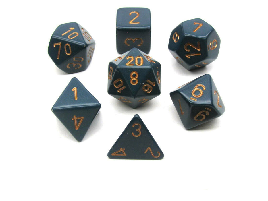 Chessex - 7-Die Set Opaque: Dusty Blue/Copper