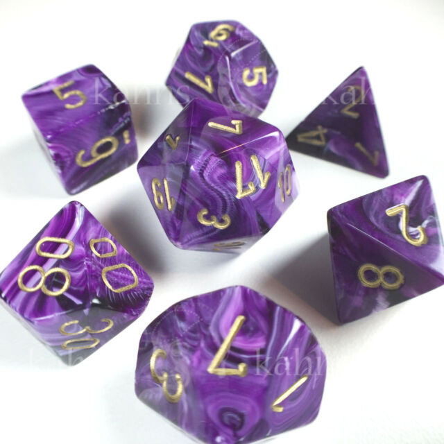 Chessex - 7-Die Set Vortex: Purple/Gold