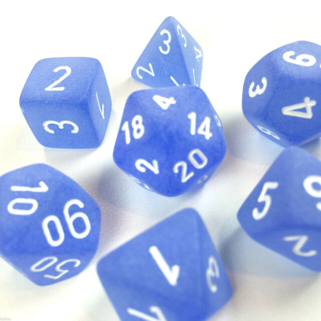 Chessex - 7-Die Set Frost: Blue/White