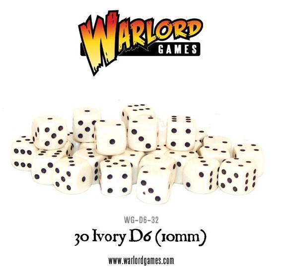 Warlord: Dice - Ivory D6 (30 pack)