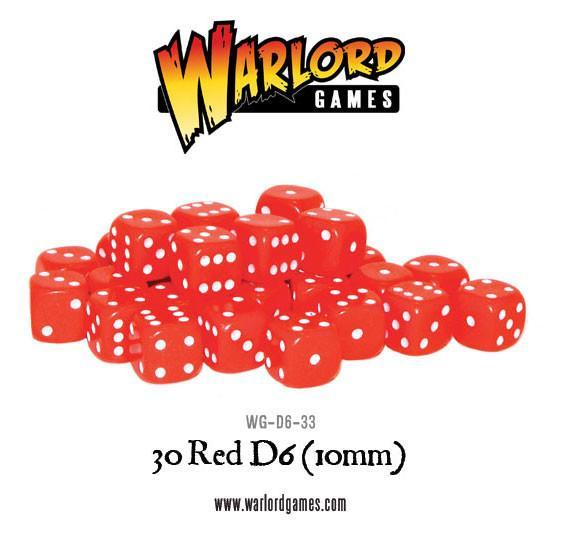 Warlord: Dice - Red D6 (30 pack)