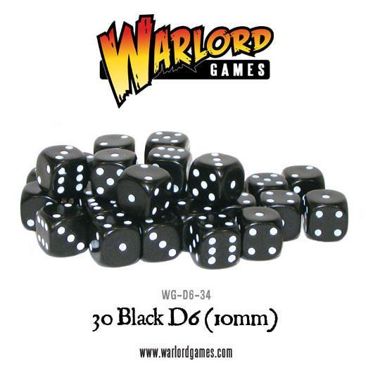 Warlord: Dice - Black D6 (30 pack)