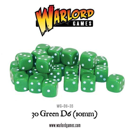 Warlord: Dice - Green D6 (30 pack)